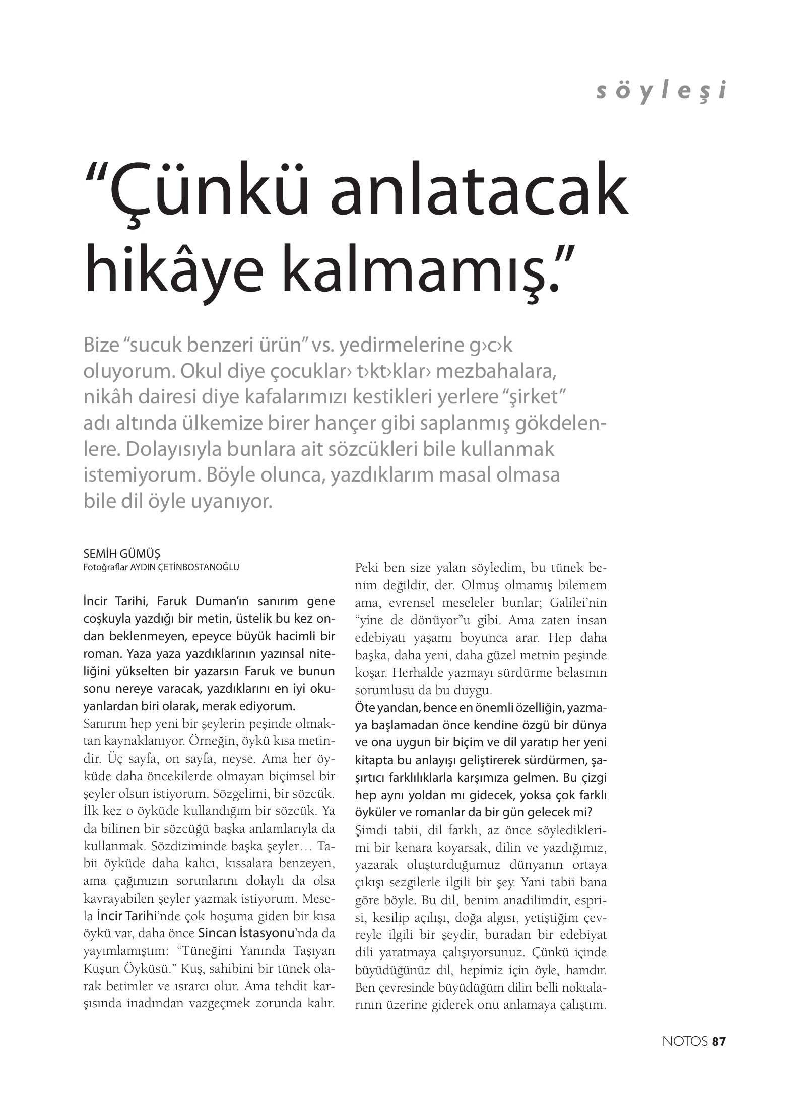 NOTOS Issue 21, publication page 2