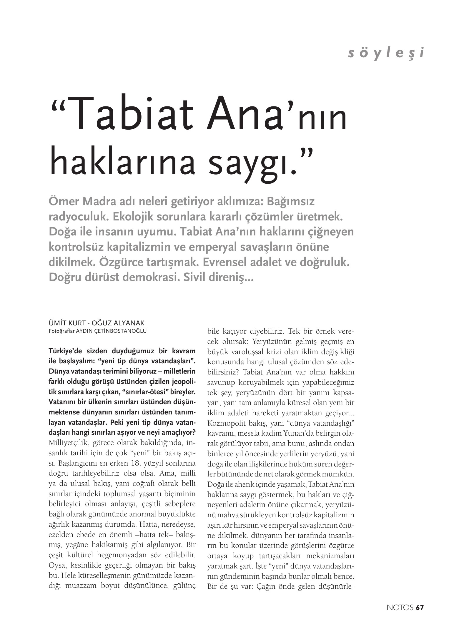NOTOS Issue 22, publication page 2